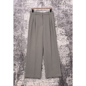 Wilfred Effortless Pants 6 Womens Aritzia Gray Pleated Wide Leg Trouser